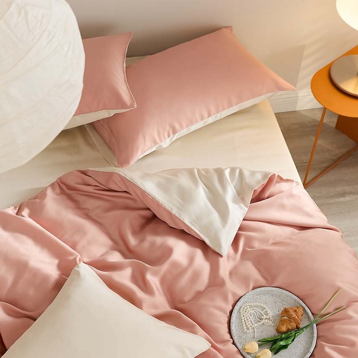 91家纺网 家纺一手货源 找家纺 咏绒家纺工厂店 2025新款60S奥地利兰精天丝轻奢系列（风格三） 芝芝桃桃-极地白