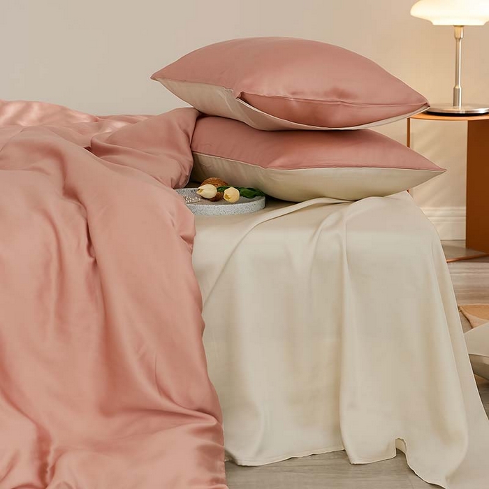 91家纺网 家纺一手货源 找家纺 咏绒家纺工厂店 2025新款60S奥地利兰精天丝轻奢系列（风格三） 芝芝桃桃-极地白