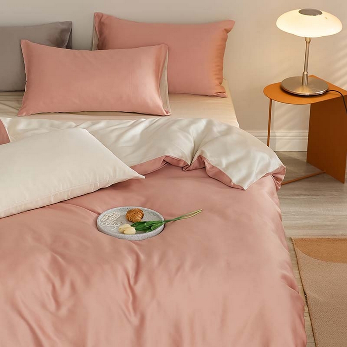 91家纺网 家纺一手货源 找家纺 咏绒家纺工厂店 2025新款60S奥地利兰精天丝轻奢系列（风格三） 芝芝桃桃-极地白