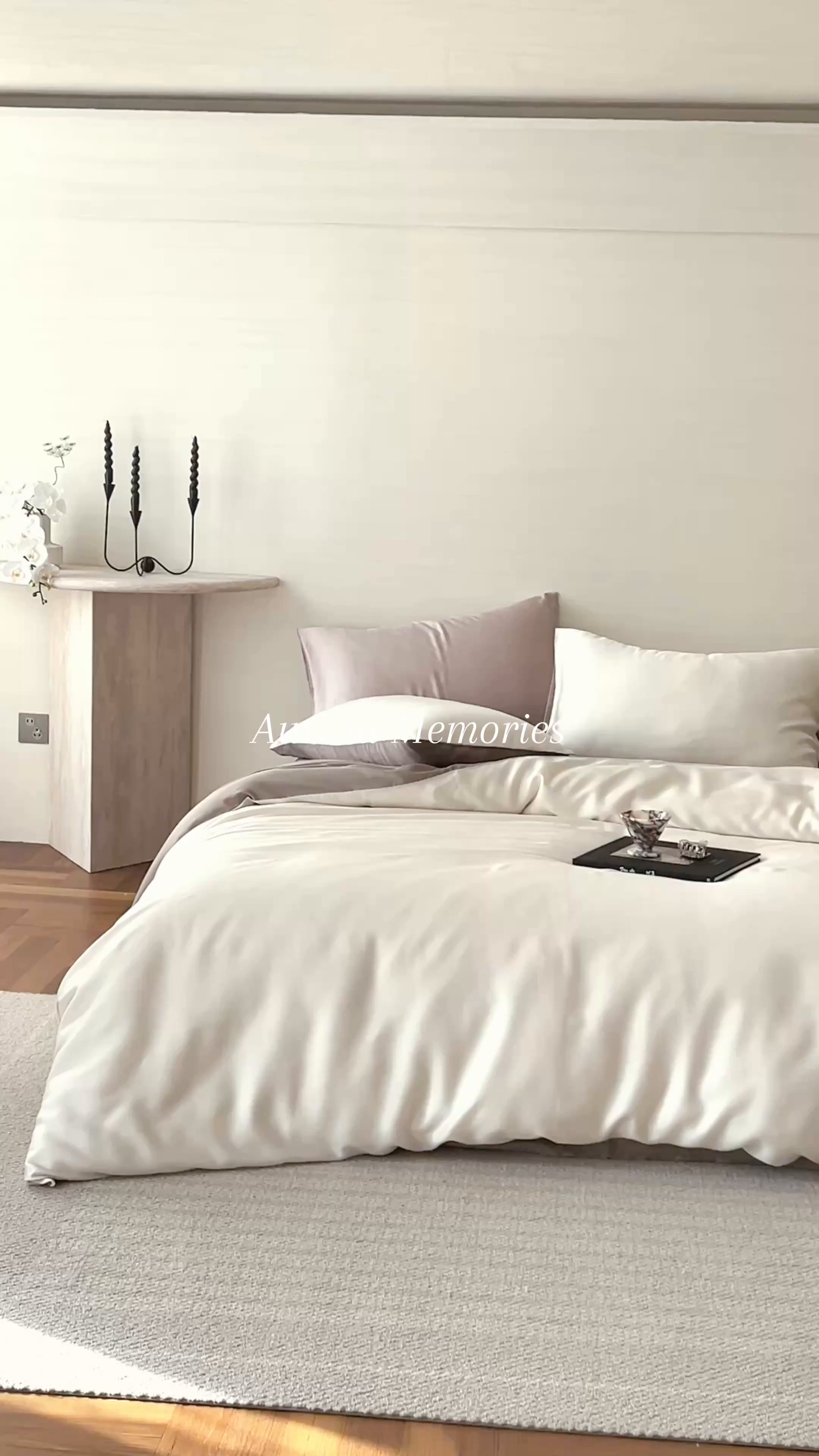 91家纺网 家纺一手货源 找家纺 咏绒家纺工厂店 2025新款60S奥地利兰精天丝轻奢系列（风格三） 乳蛋白-冷岩灰