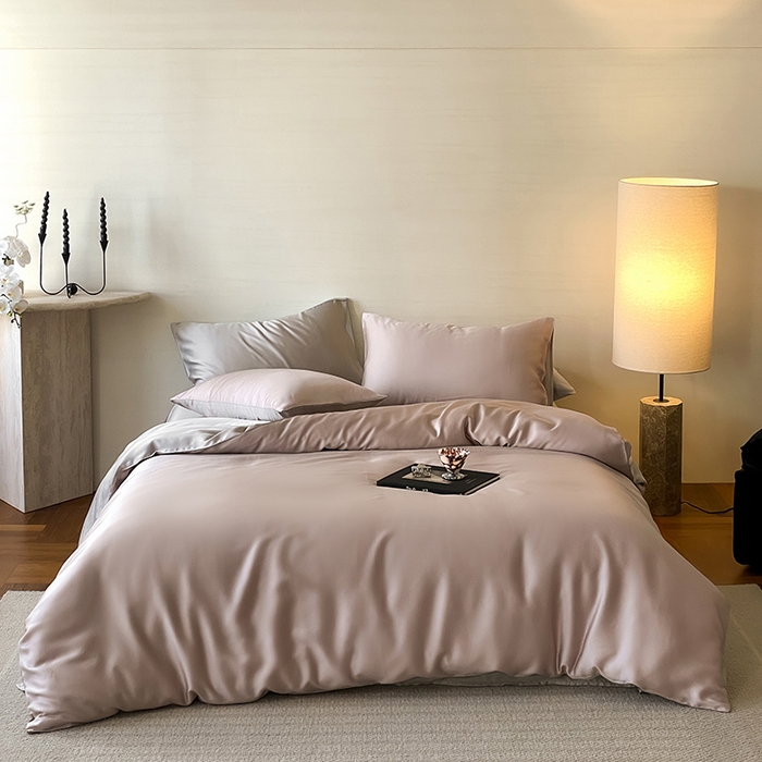 咏绒家纺工厂店 2025新款60S奥地利兰精天丝轻奢系列（风格三） 夜影凝香-霜华银