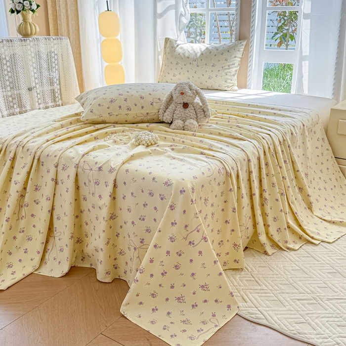 91家纺网 家纺一手货源 找家纺 （总）吉象家纺 2025新款老粗布三件套-床单款