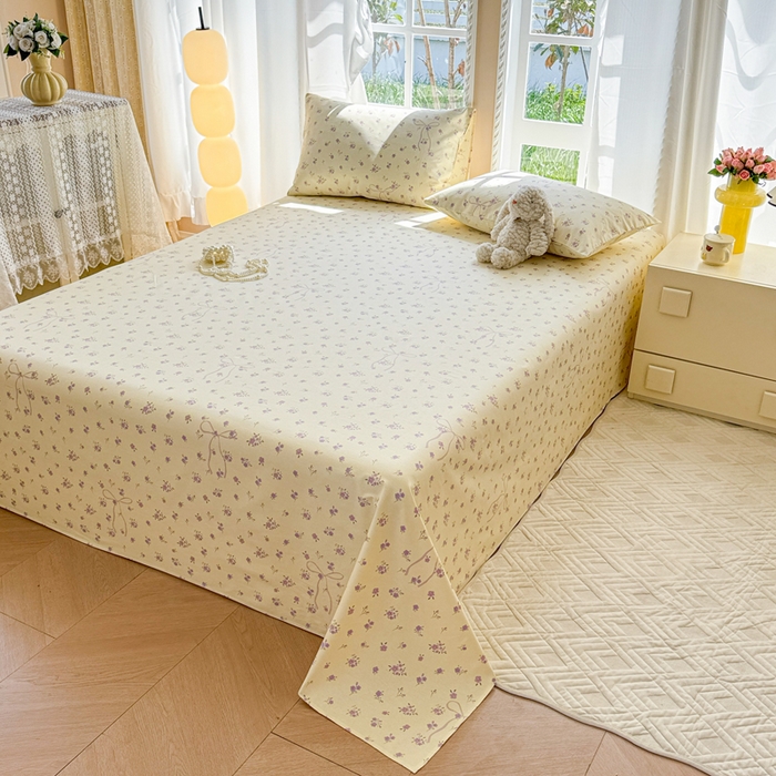 91家纺网 家纺一手货源 找家纺 （总）吉象家纺 2025新款老粗布三件套-床单款