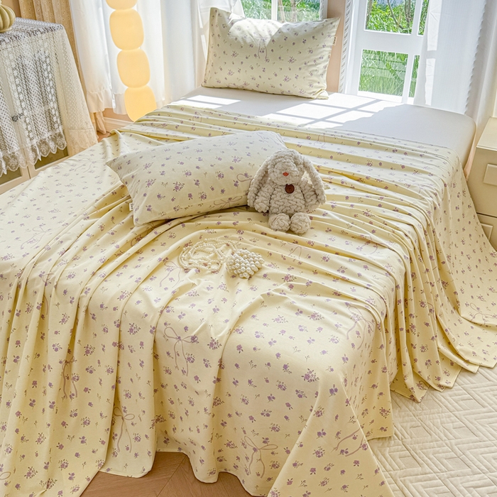 91家纺网 家纺一手货源 找家纺 （总）吉象家纺 2025新款老粗布三件套-床单款