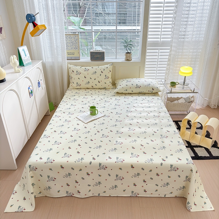 91家纺网 家纺一手货源 找家纺 （总）吉象家纺 2025新款老粗布三件套-床单款