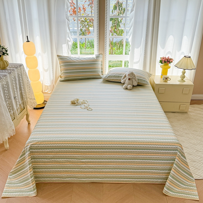 91家纺网 家纺一手货源 找家纺 （总）吉象家纺 2025新款老粗布三件套-床单款