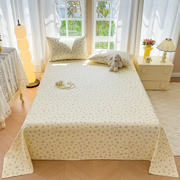 91家纺网 家纺一手货源 找家纺 （总）2025新款老粗布三件套-床笠款