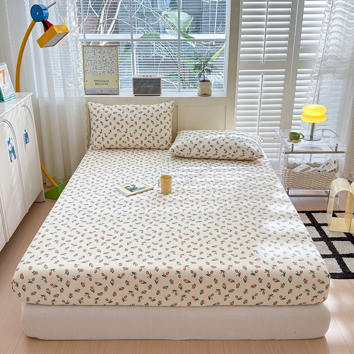 91家纺网 家纺一手货源 找家纺 （总）2025新款老粗布三件套-床笠款