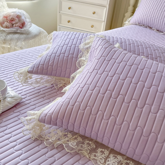 91家纺网 家纺一手货源 找家纺 （总）恋尚 2025新款乳胶凉豆豆凉席席子床裙三件套-奶昔可可【控价155起】