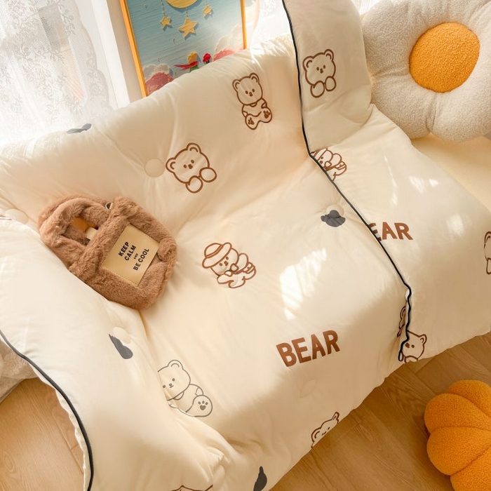 91家纺网 家纺一手货源 找家纺  （不断货 提供买家秀）2025年新款A类母婴级宝宝被子豆豆绒牛奶针织棉被子儿童豆豆被大豆被春秋被 大白熊