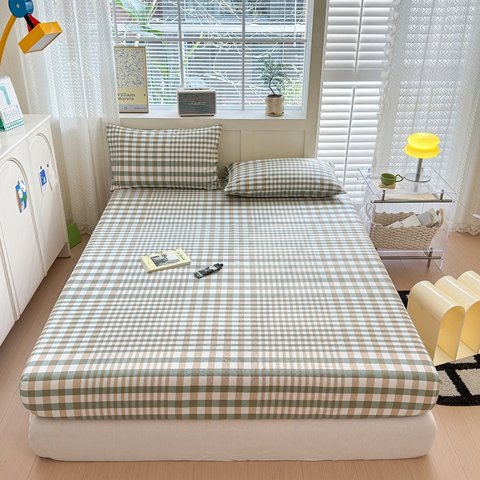 91家纺网 家纺一手货源 找家纺 （总）2025新款老粗布三件套-床笠款