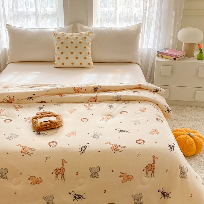 91家纺网 家纺一手货源 找家纺  （不断货 提供买家秀）2025年新款A类母婴级宝宝被子豆豆绒牛奶针织棉被子儿童豆豆被大豆被春秋被 动物乐园