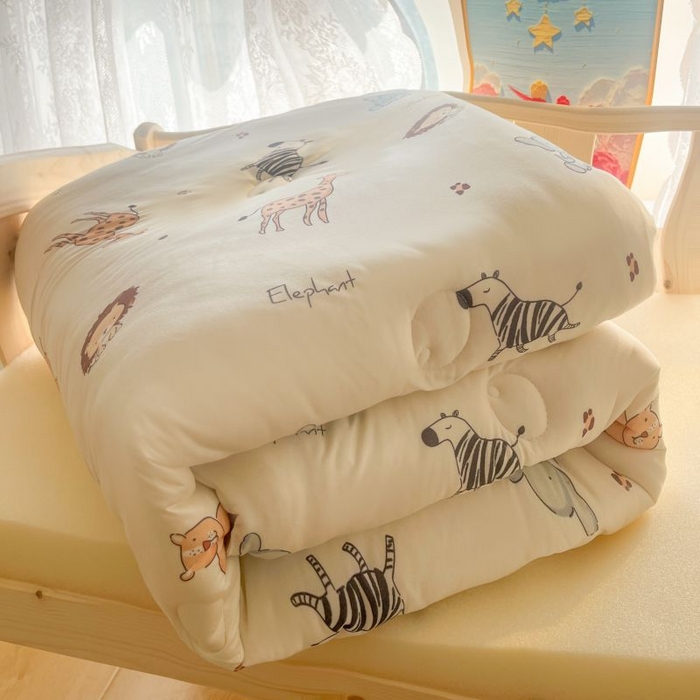 91家纺网 家纺一手货源 找家纺  （不断货 提供买家秀）2025年新款A类母婴级宝宝被子豆豆绒牛奶针织棉被子儿童豆豆被大豆被春秋被 动物乐园