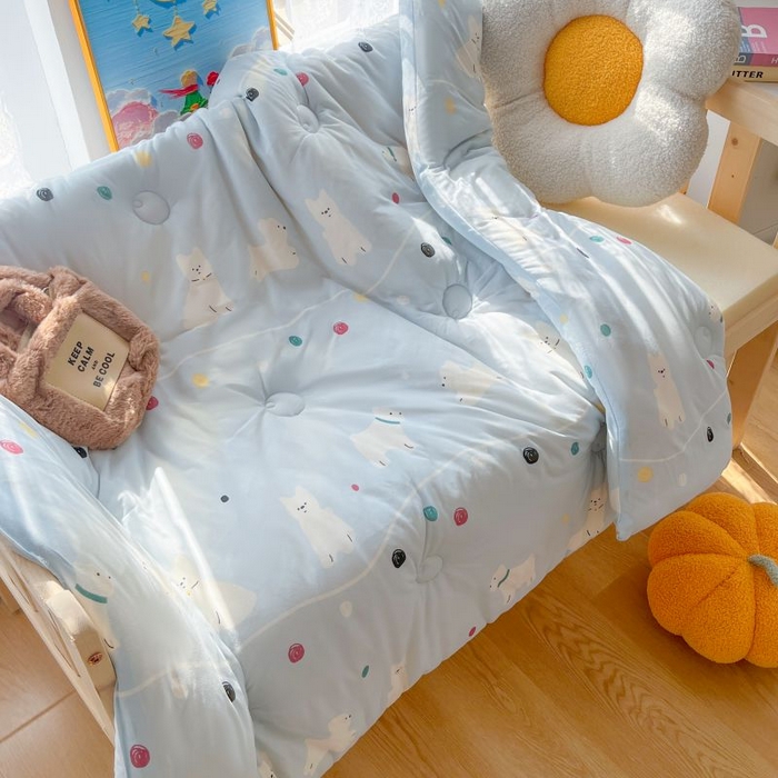 91家纺网 家纺一手货源 找家纺  （不断货 提供买家秀）2025年新款A类母婴级宝宝被子豆豆绒牛奶针织棉被子儿童豆豆被大豆被春秋被 嗨皮狗