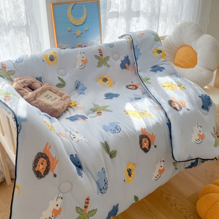 91家纺网 家纺一手货源 找家纺  （不断货 提供买家秀）2025年新款A类母婴级宝宝被子豆豆绒牛奶针织棉被子儿童豆豆被大豆被春秋被 海岛乐园