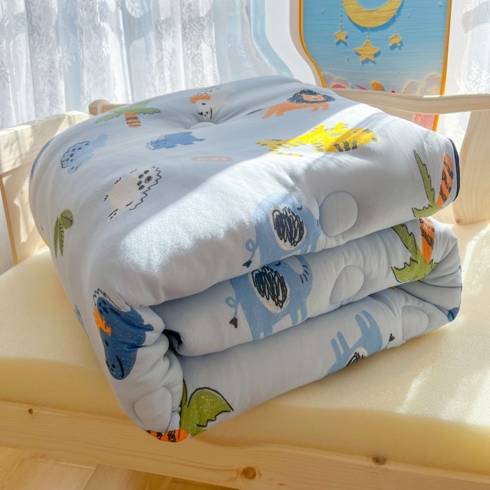 91家纺网 家纺一手货源 找家纺  （不断货 提供买家秀）2025年新款A类母婴级宝宝被子豆豆绒牛奶针织棉被子儿童豆豆被大豆被春秋被 海岛乐园