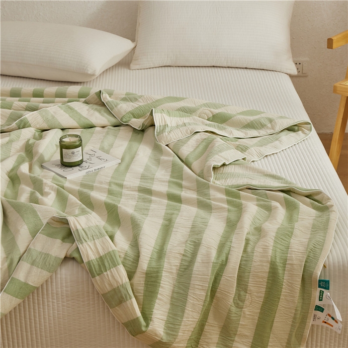 91家纺网 家纺一手货源 找家纺 （总）蜜柚 2025春夏新品简韵A类全棉纯棉色织水洗提花夏被夏凉被空调被