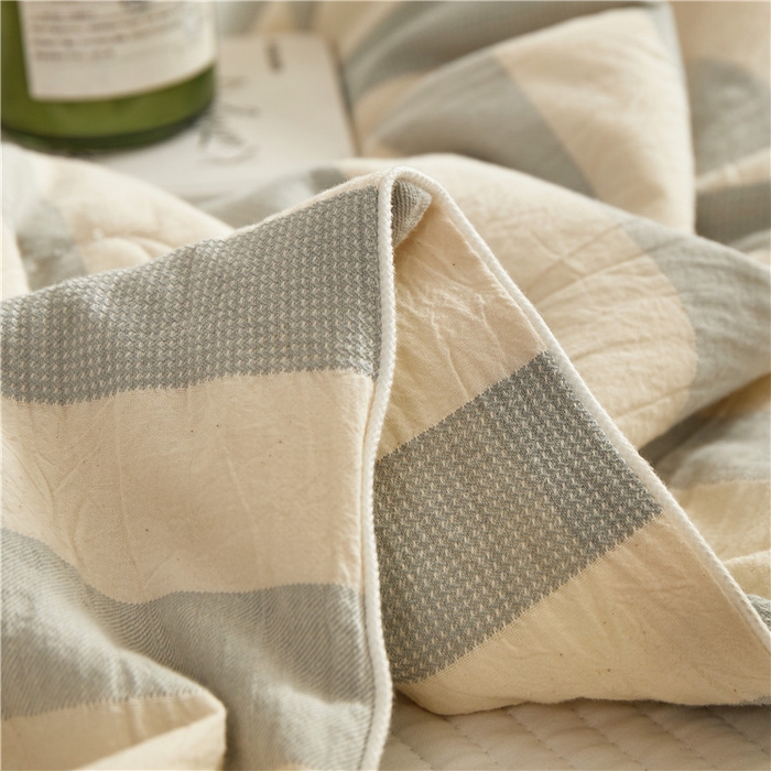 91家纺网 家纺一手货源 找家纺 蜜柚 2025春夏新品简韵A类全棉纯棉色织水洗提花夏被夏凉被空调被 简韵蓝