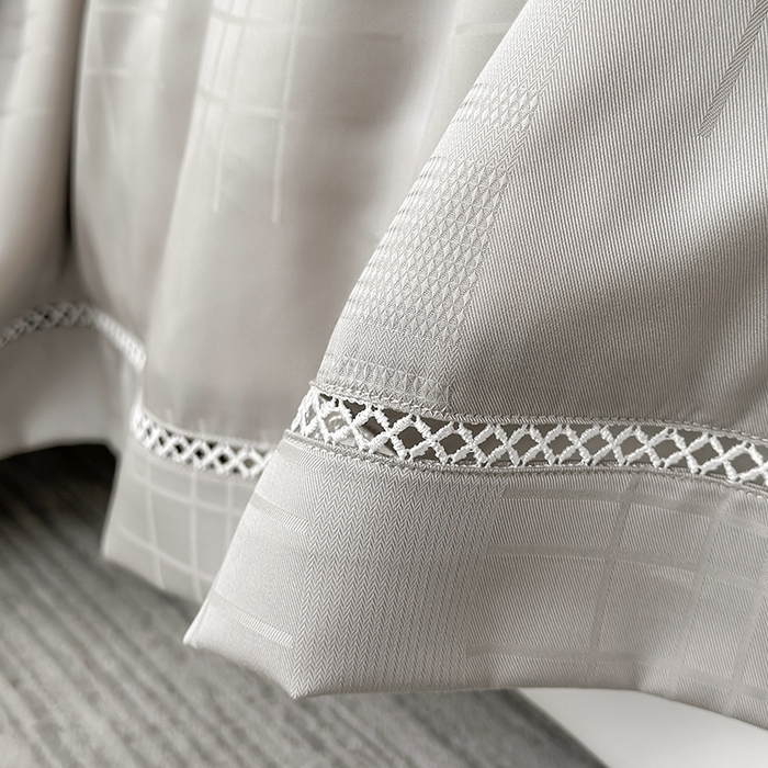 91家纺网 家纺一手货源 找家纺 蜜柚 2025新款卡伦50s莱赛尔天丝提花工艺夏被夏凉被空调被 卡伦灰