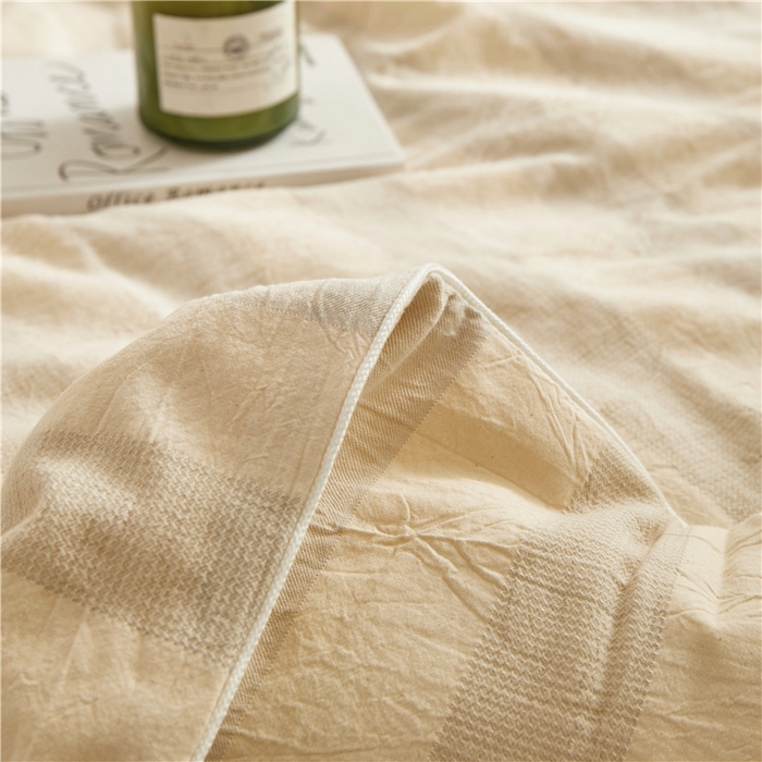 91家纺网 家纺一手货源 找家纺 蜜柚 2025春夏新品简韵A类全棉纯棉色织水洗提花夏被夏凉被空调被 简韵灰