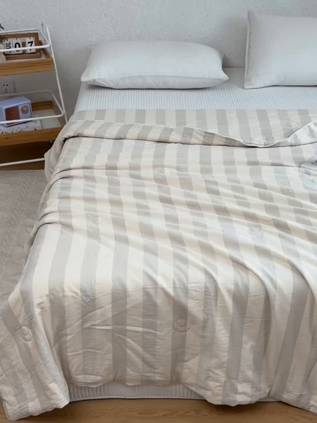 91家纺网 家纺一手货源 找家纺 蜜柚 2025春夏新品简韵A类全棉纯棉色织水洗提花夏被夏凉被空调被 简韵灰