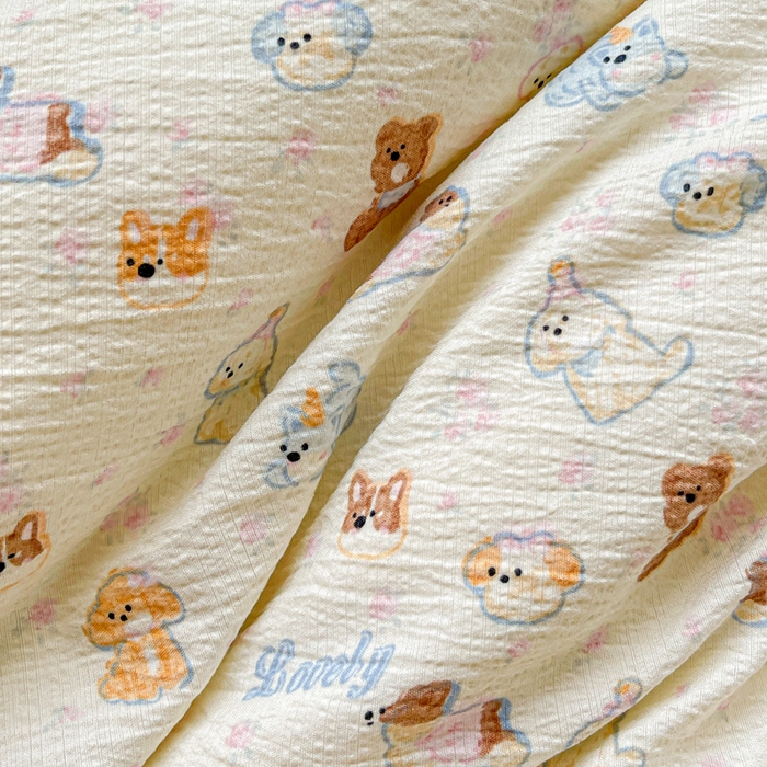 91家纺网 家纺一手货源 找家纺 暖芯优选 2025新款直播热款赫本风花边款针织法式印花吊边床单三件套床笠四件套 开心乐园