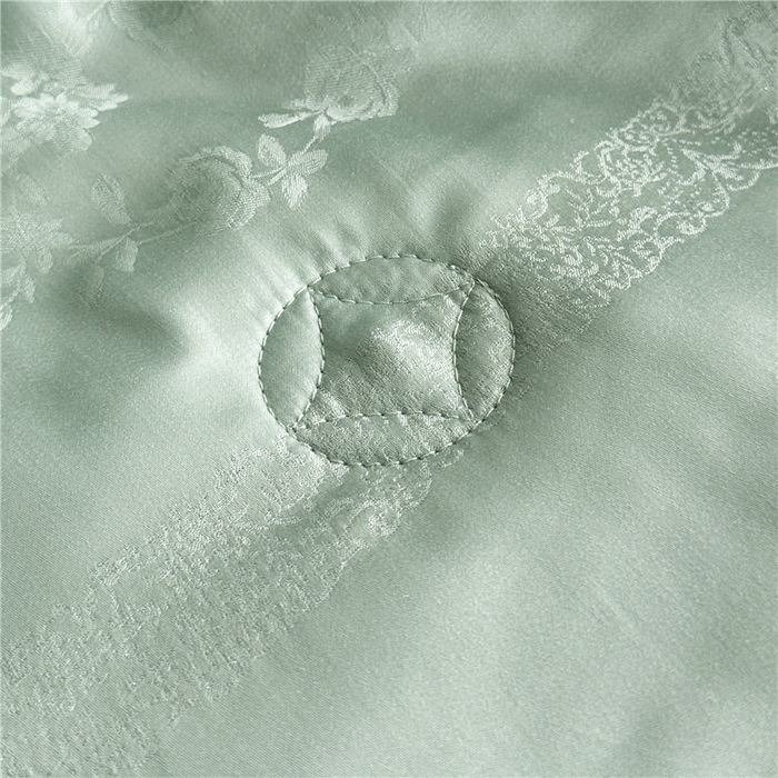 91家纺网 家纺一手货源 找家纺 蜜柚 2025新款维纳斯系列-LF奥地利兰精天丝大提花Naia夏被夏凉被空调被 维纳斯绿