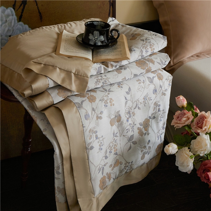 91家纺网 家纺一手货源 找家纺 （总）蜜柚 2025春夏新品魅影A类兰精天丝棉高精密色织大提花夏被夏凉被空调被