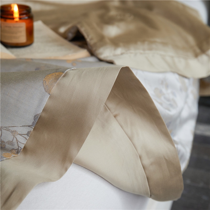 91家纺网 家纺一手货源 找家纺 蜜柚 2025春夏新品魅影A类兰精天丝棉高精密色织大提花夏被夏凉被空调被 曼珠沙华