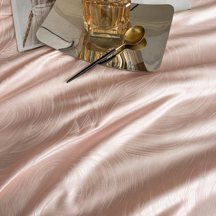 91家纺网 家纺一手货源 找家纺 蜜柚 2025春夏新品蒂芙尼100S天丝银丝大提花夏被夏凉被空调被 蒂芙尼粉