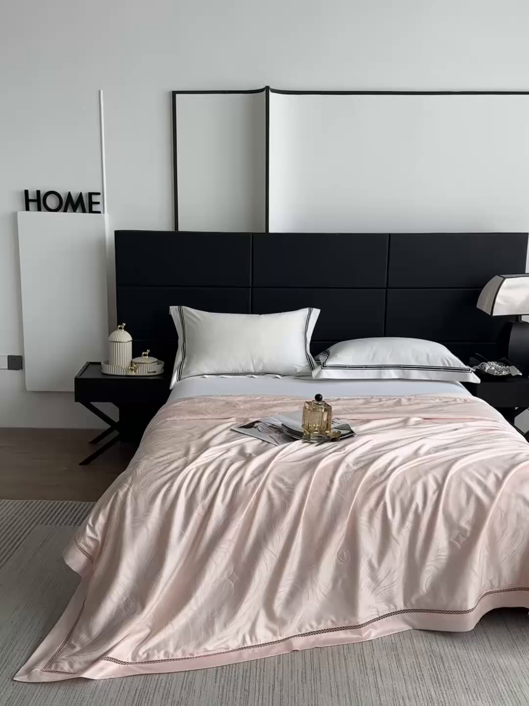 91家纺网 家纺一手货源 找家纺 蜜柚 2025春夏新品蒂芙尼100S天丝银丝大提花夏被夏凉被空调被 蒂芙尼粉