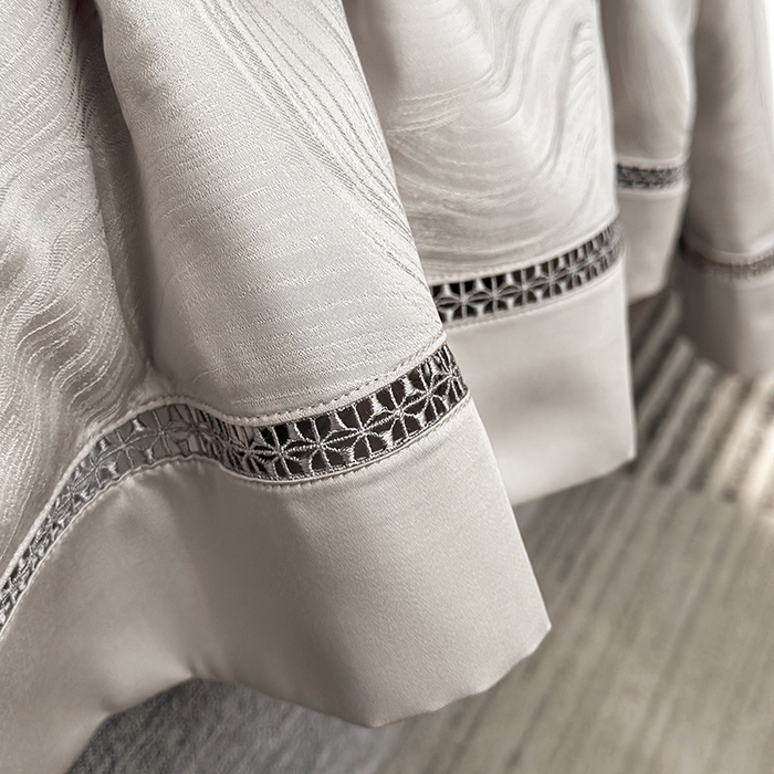 91家纺网 家纺一手货源 找家纺 蜜柚 2025春夏新品蒂芙尼100S天丝银丝大提花夏被夏凉被空调被 蒂芙尼灰