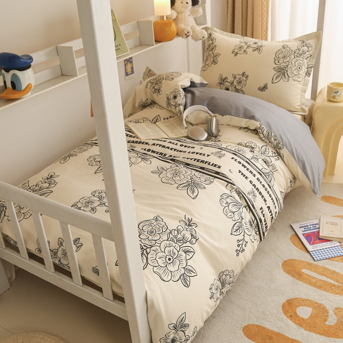 91家纺网 家纺一手货源 找家纺 天之爱 2025新款全棉纯棉印花三件套学生六件套 安曼