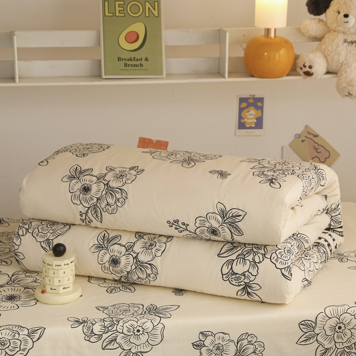 91家纺网 家纺一手货源 找家纺 天之爱 2025新款全棉纯棉印花三件套学生六件套 安曼