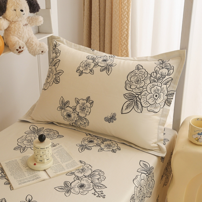 91家纺网 家纺一手货源 找家纺 天之爱 2025新款全棉纯棉印花三件套学生六件套 安曼