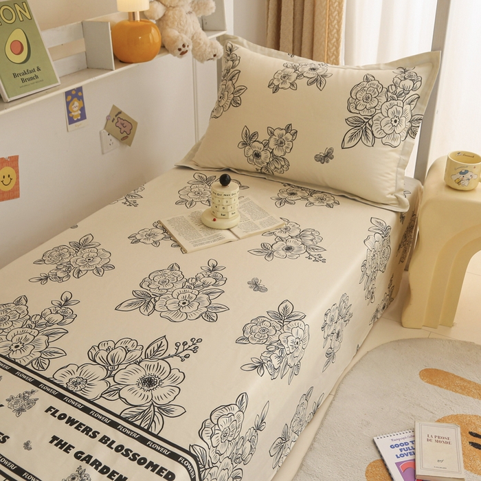 91家纺网 家纺一手货源 找家纺 天之爱 2025新款全棉纯棉印花三件套学生六件套 安曼