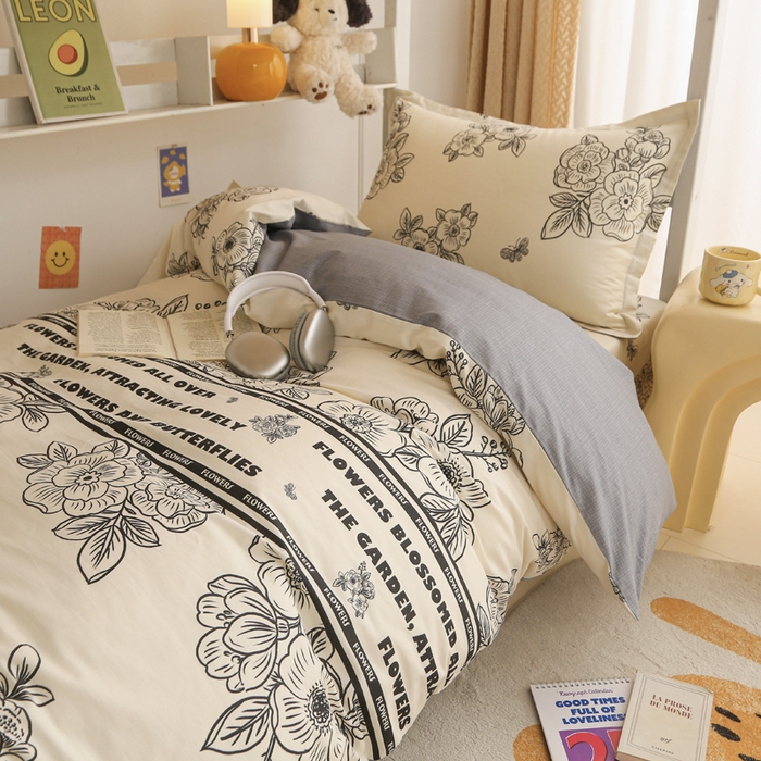 91家纺网 家纺一手货源 找家纺 天之爱 2025新款全棉纯棉印花三件套学生六件套 安曼