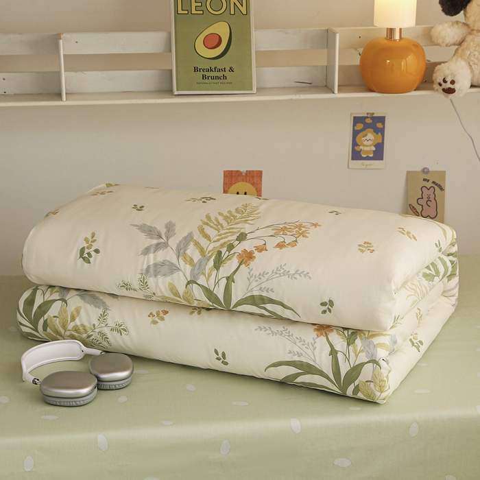 91家纺网 家纺一手货源 找家纺 天之爱 2025新款全棉纯棉印花三件套学生六件套 春意绵绵