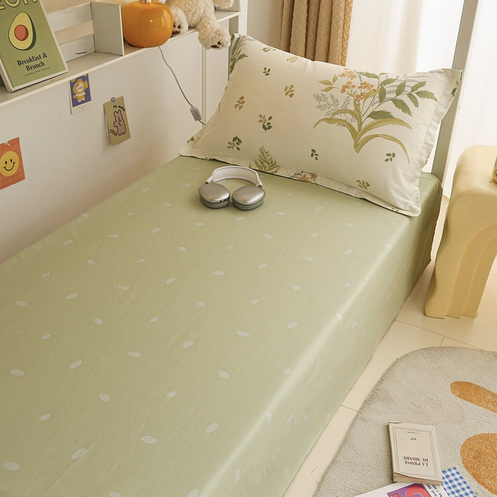 91家纺网 家纺一手货源 找家纺 天之爱 2025新款全棉纯棉印花三件套学生六件套 春意绵绵