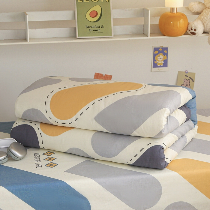 91家纺网 家纺一手货源 找家纺 天之爱 2025新款全棉纯棉印花三件套学生六件套 光的邂逅