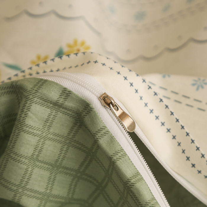 91家纺网 家纺一手货源 找家纺 天之爱 2025新款全棉纯棉印花三件套学生六件套 花语初晴