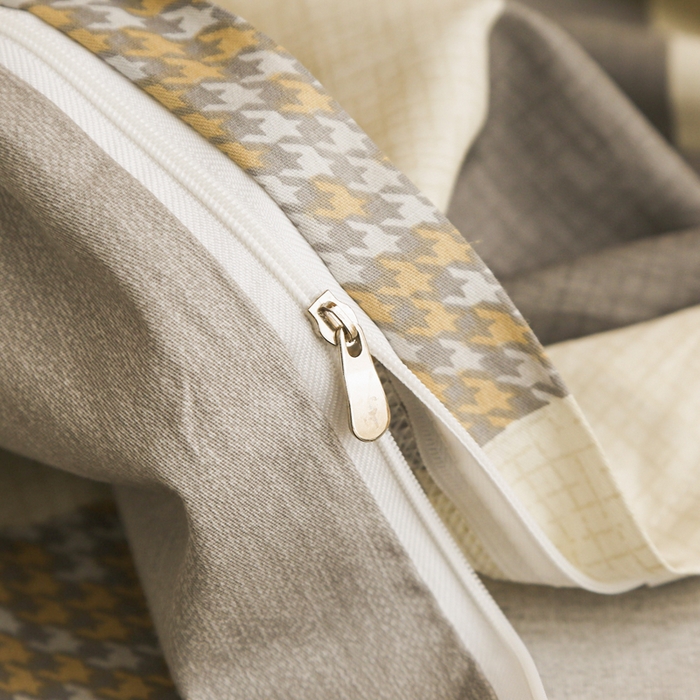 91家纺网 家纺一手货源 找家纺 天之爱 2025新款全棉纯棉印花三件套学生六件套 雅阁灰