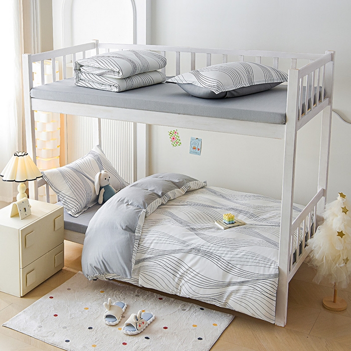 91家纺网 家纺一手货源 找家纺 天之爱 2025新款全棉纯棉印花三件套学生六件套 生活旋律