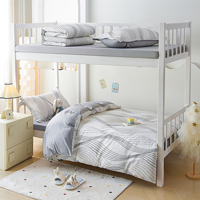 91家纺网 家纺一手货源 找家纺 天之爱 2025新款全棉纯棉印花三件套学生六件套 生活旋律