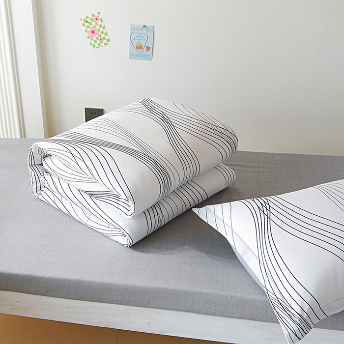 91家纺网 家纺一手货源 找家纺 天之爱 2025新款全棉纯棉印花三件套学生六件套 生活旋律