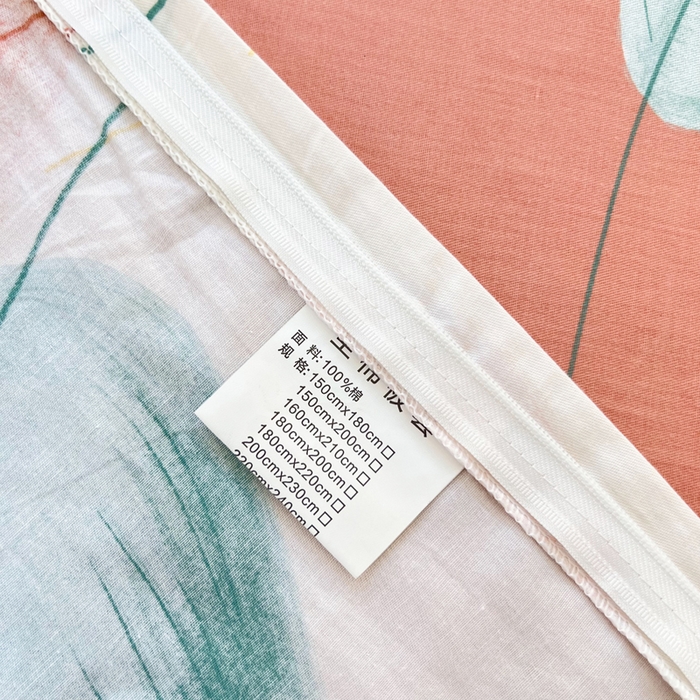 91家纺网 家纺一手货源 找家纺 依庭 2025新款全棉印花花卉款四件套单品系列-单被套 卡西娅