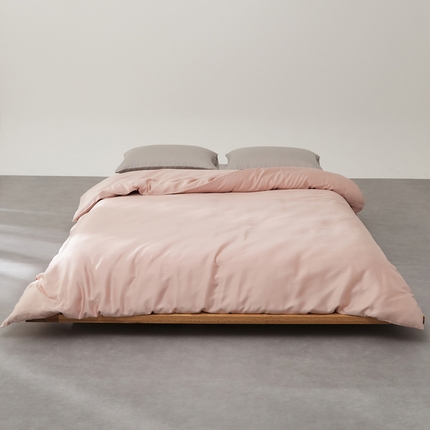 禧缘家纺（原梦想家） 2025新款60天丝简约舒适纯色单品系列-单被套 柔雾粉