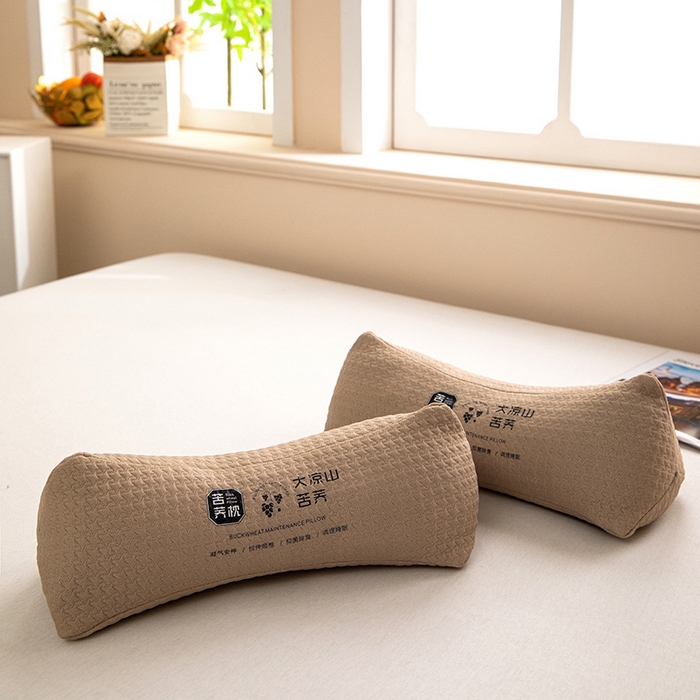 91家纺网 家纺一手货源 找家纺 枕之坊 2025新款针织三角颈椎枕 三角咖色12*40*15cm/只