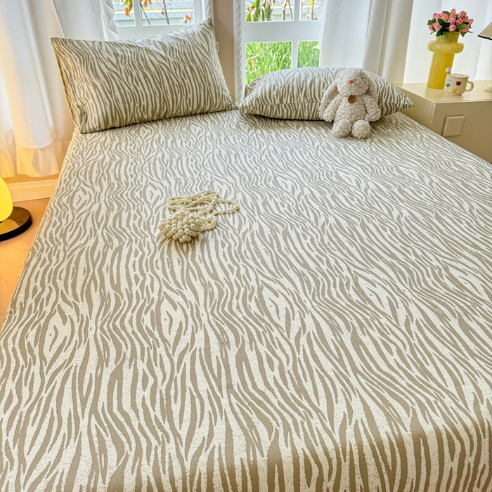 91家纺网 家纺一手货源 找家纺 （总）2025新款老粗布三件套-床笠款