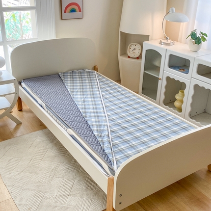 凌云家纺 2025新款A类全棉水洗棉床垫套 英伦格蓝